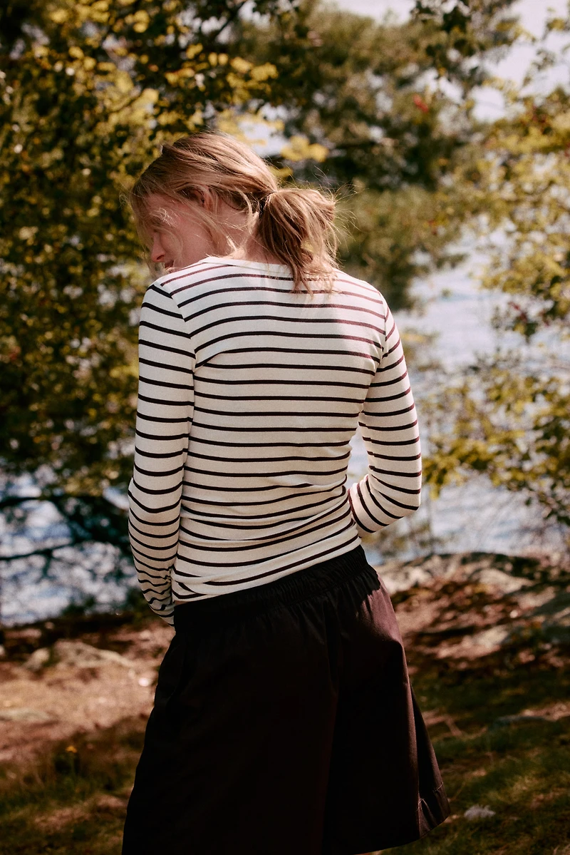 MAMA Haut en jersey côtelé