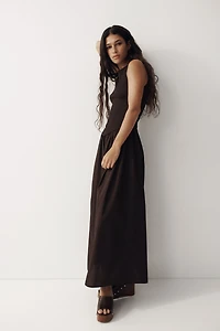 Boat-Neck Midi Dress