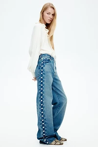 Blouse volantée avec cordon de serrage