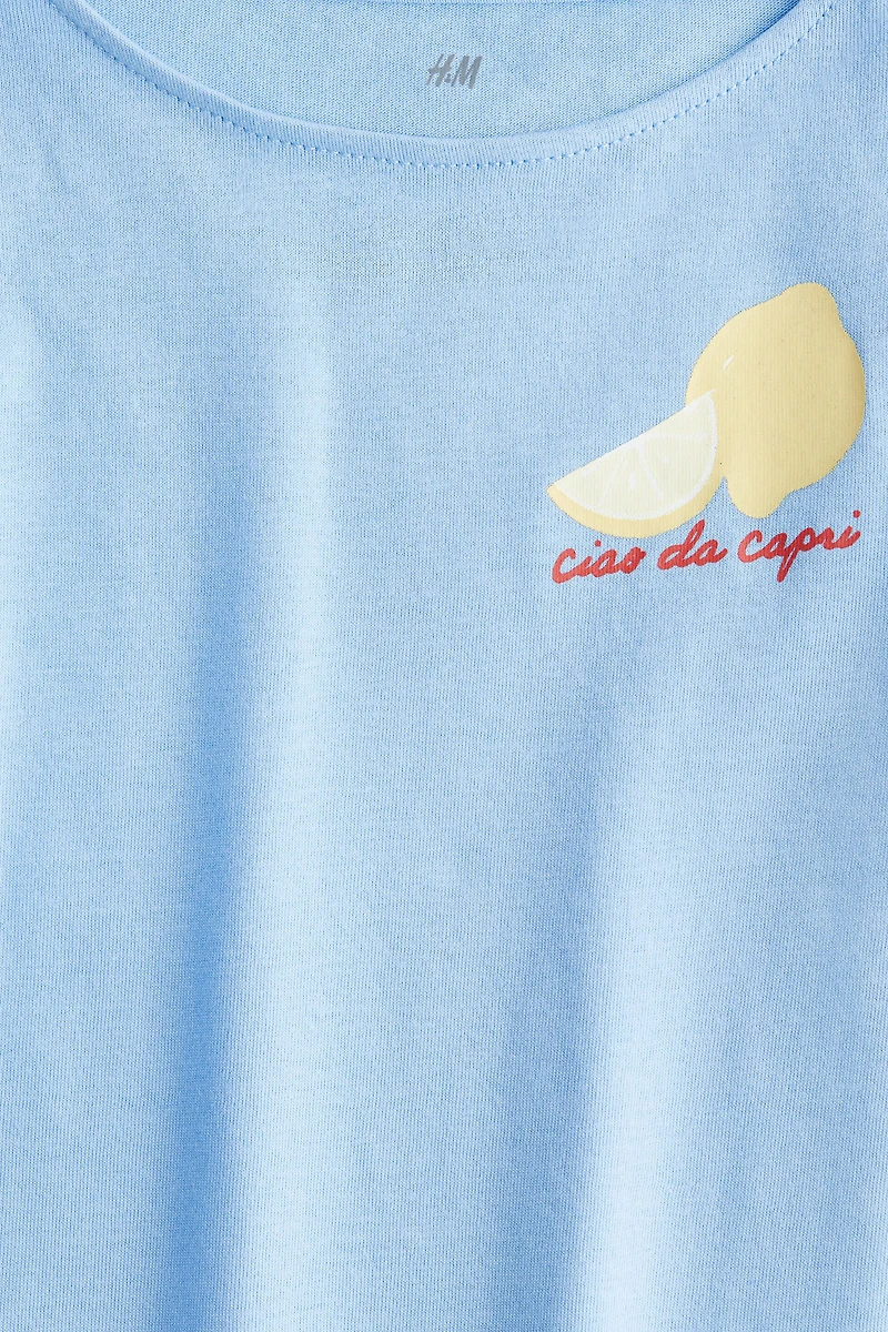 Flutter-Sleeved Cotton Top