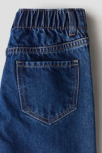 Motif-Detail Wide Leg Jeans