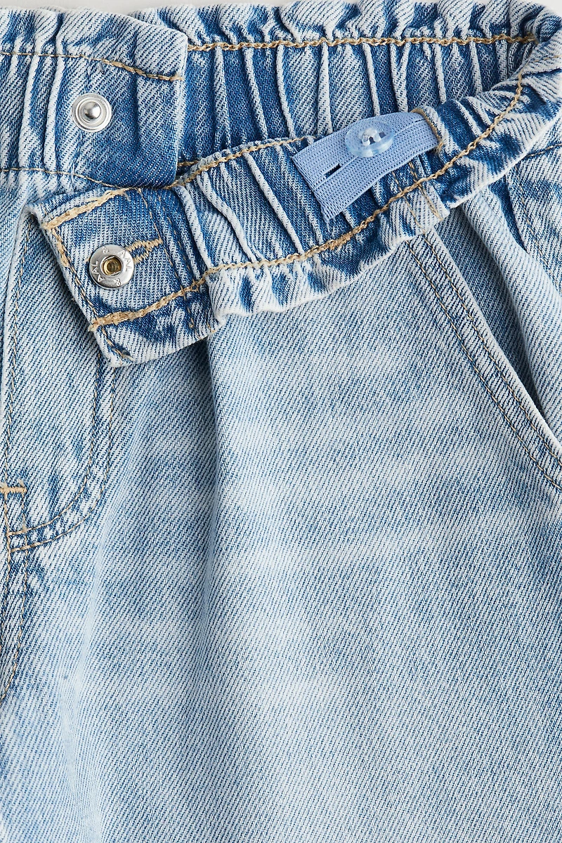 Wide Leg Paper-bag Jeans