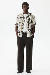 Chemise Regular Fit à motif avec col cubain