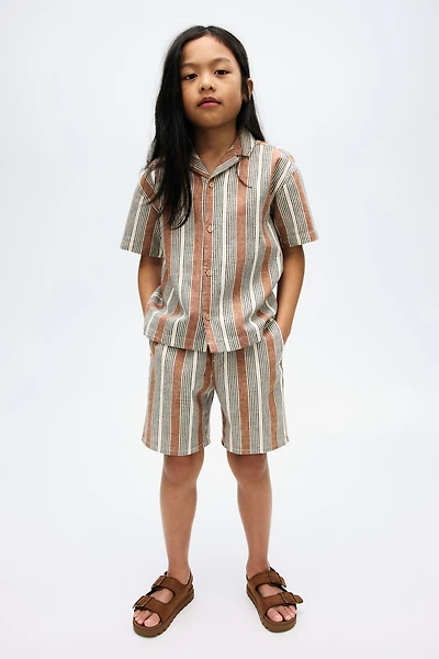 Linen-Blend Shorts