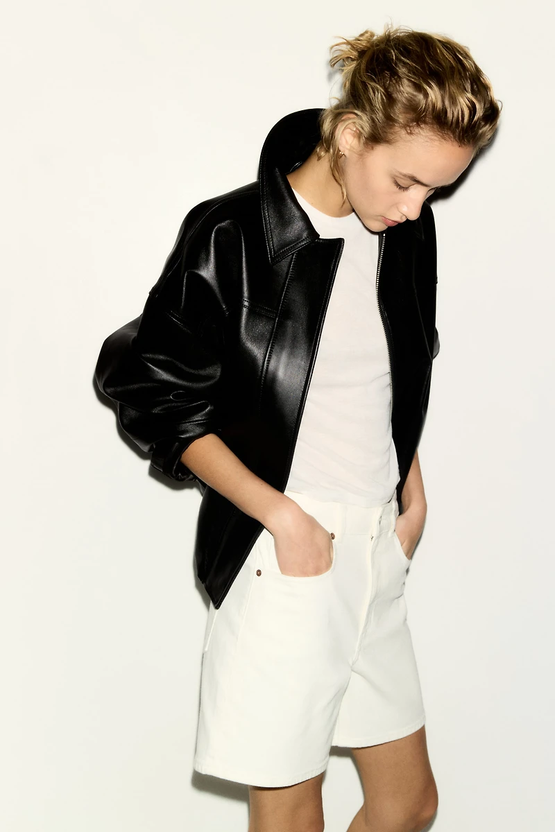 High-Waist Denim Shorts