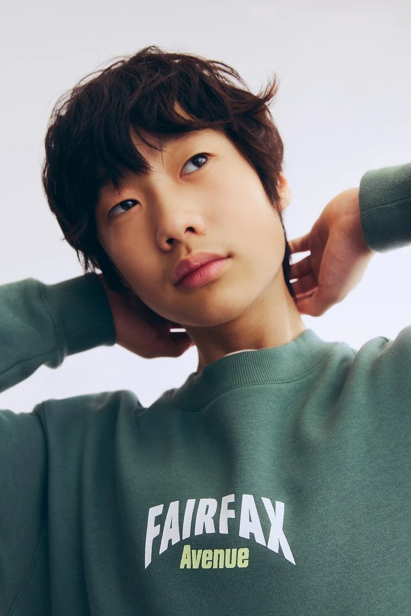 Sweatshirt with Printed Motif