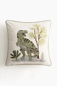 Housse de coussin en toile coton imprimée