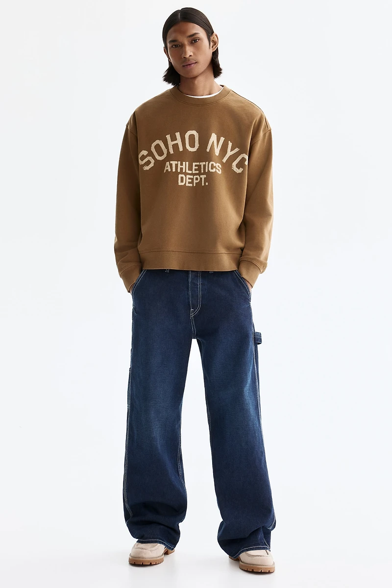 Loose-Fit Printed Sweatshirt