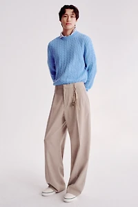Regular-Fit Cable-Knit Sweater