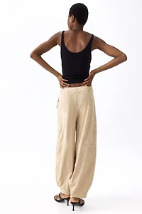 Pantalon à jambes tonneau