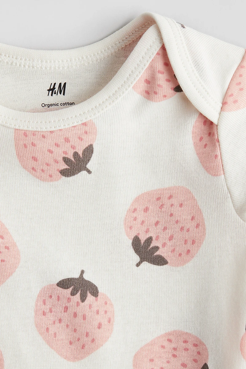 Printed Bodysuit with Lap Shoulders