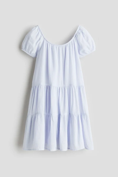 Robe en coton froissé