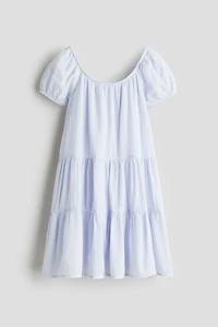 Robe en coton froissé