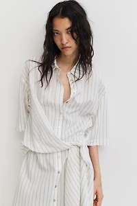 Tie-Detail Shirt Dress