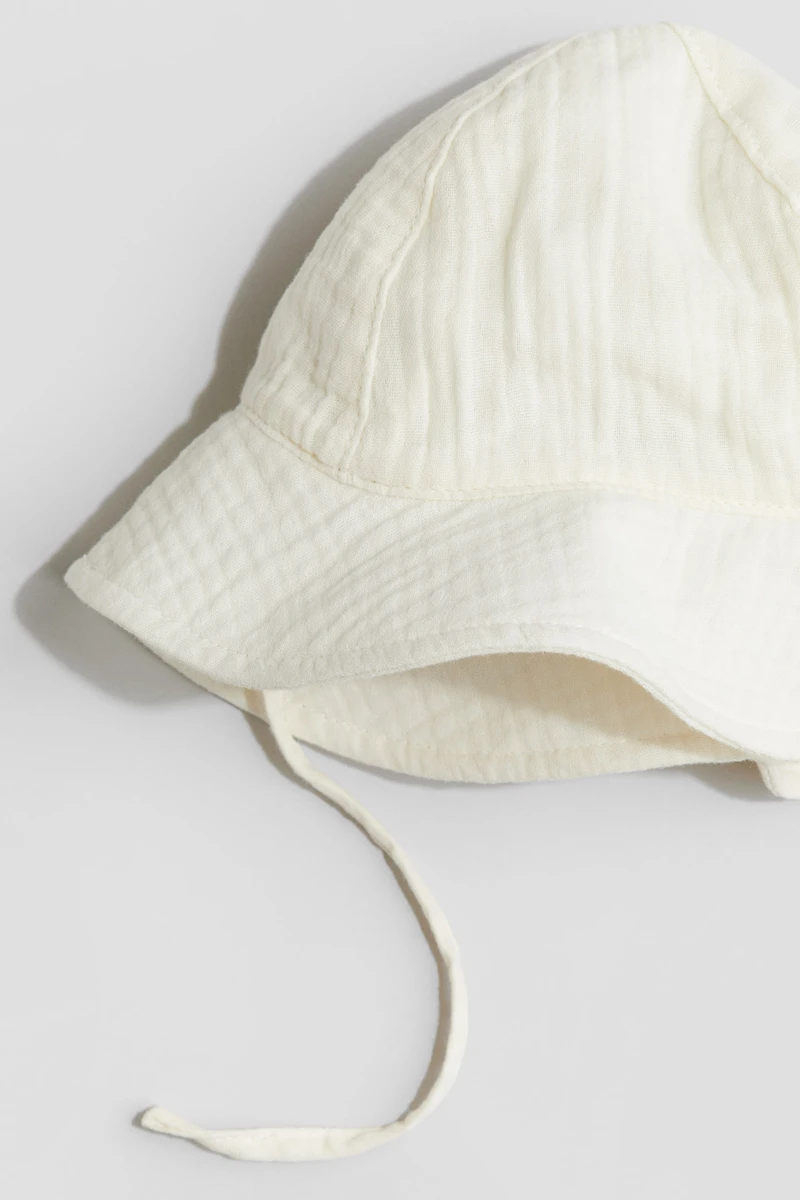 Chapeau de soleil en mousseline coton