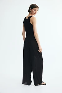 Twist-Detail Jersey Pants
