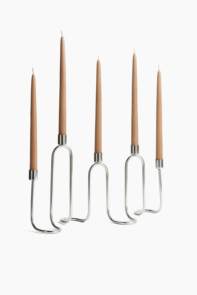 Wavy Metal Candelabra
