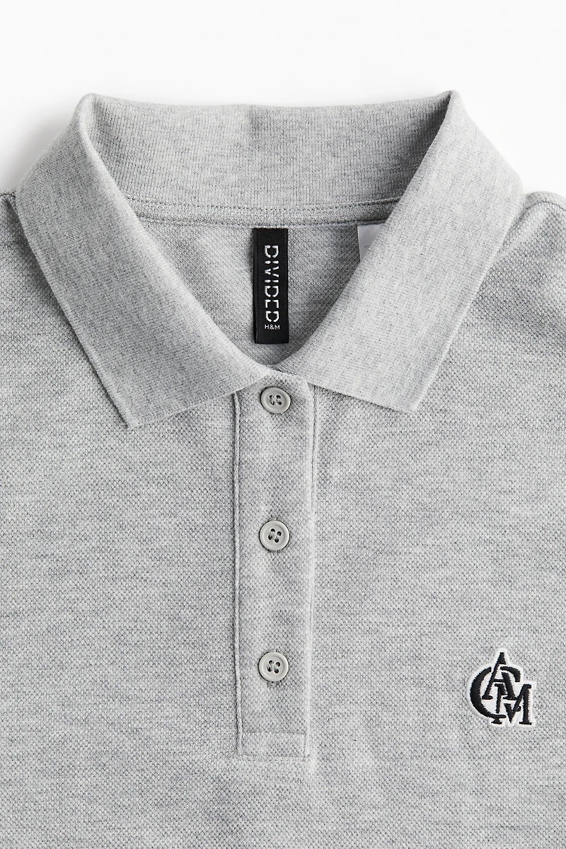Embroidered-motif Piqué Polo Shirt