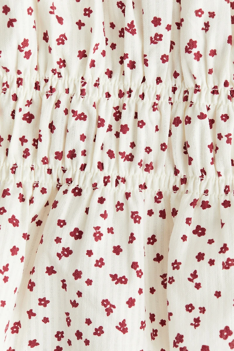 Smocked Cotton Blouse