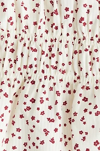 Smocked Cotton Blouse