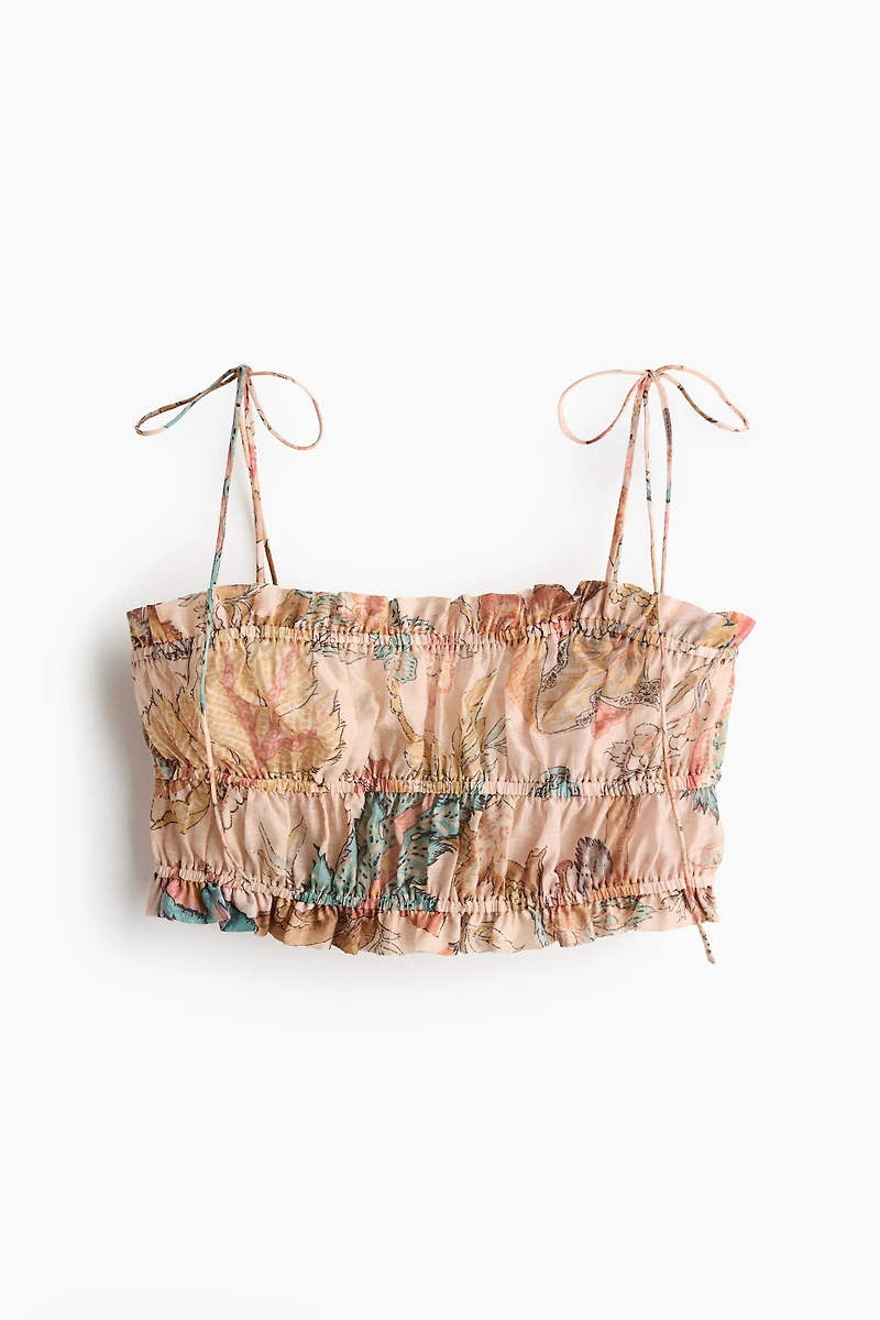 Brassière en lin mélangé