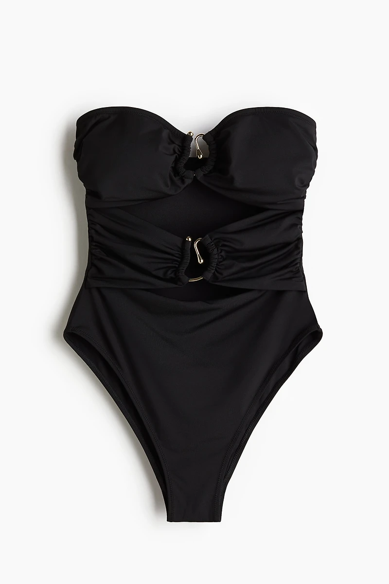 Padded-Cup Bandeau Swimsuit