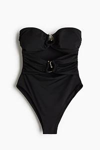 Padded-Cup Bandeau Swimsuit