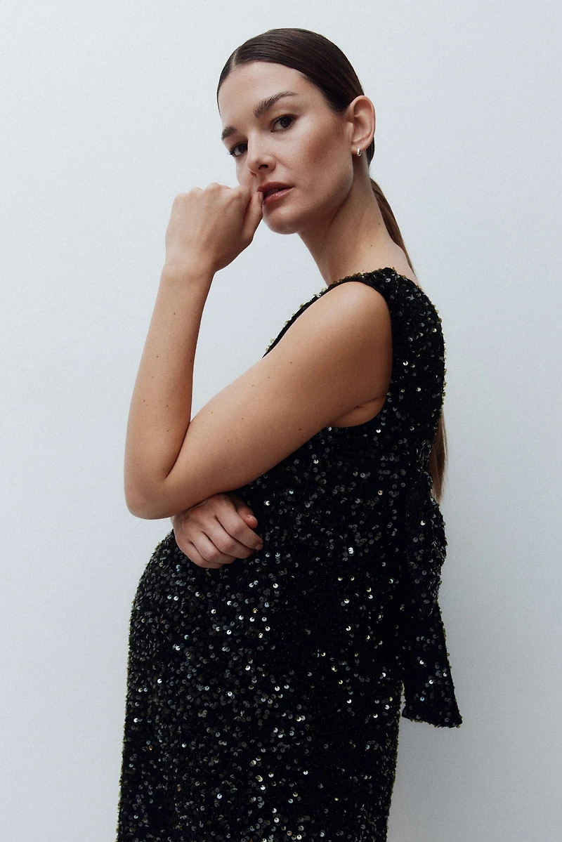 Robe MAMA à sequins avec boucle