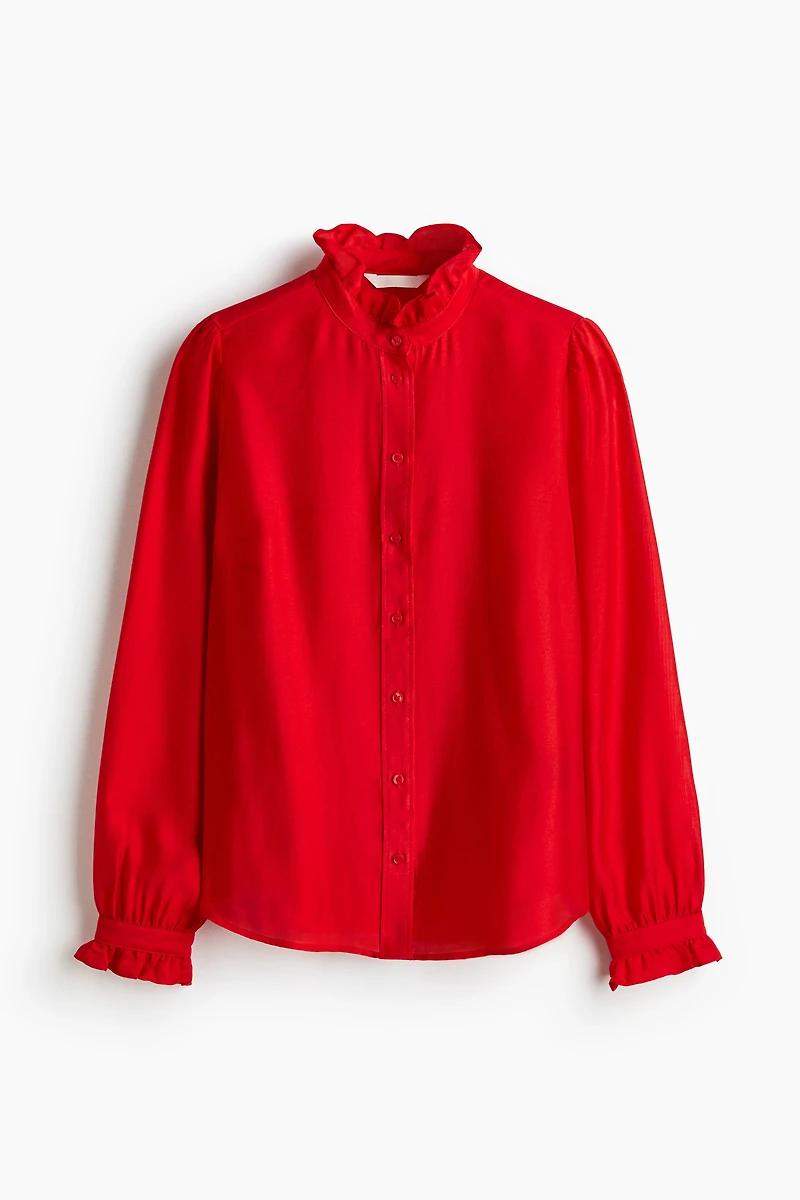 Ruffle-Collar Blouse
