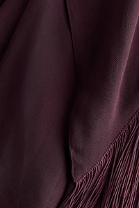 Robe à bretelles fines avec panneaux drapés