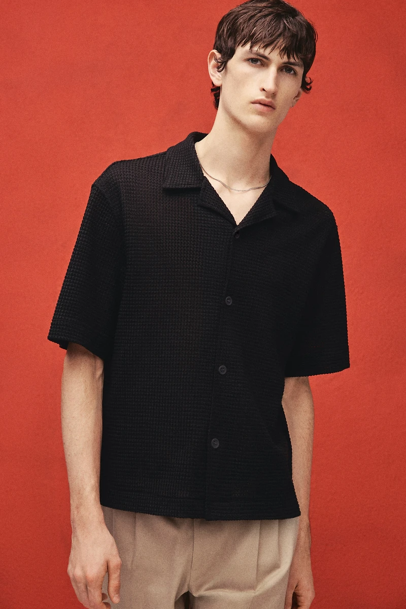 Regular Fit Jacquard-Knit Shirt