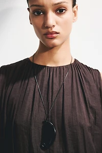 Draped Bubble-Hem Dress