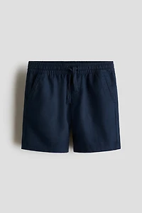 Short à cordon en lin mélangé
