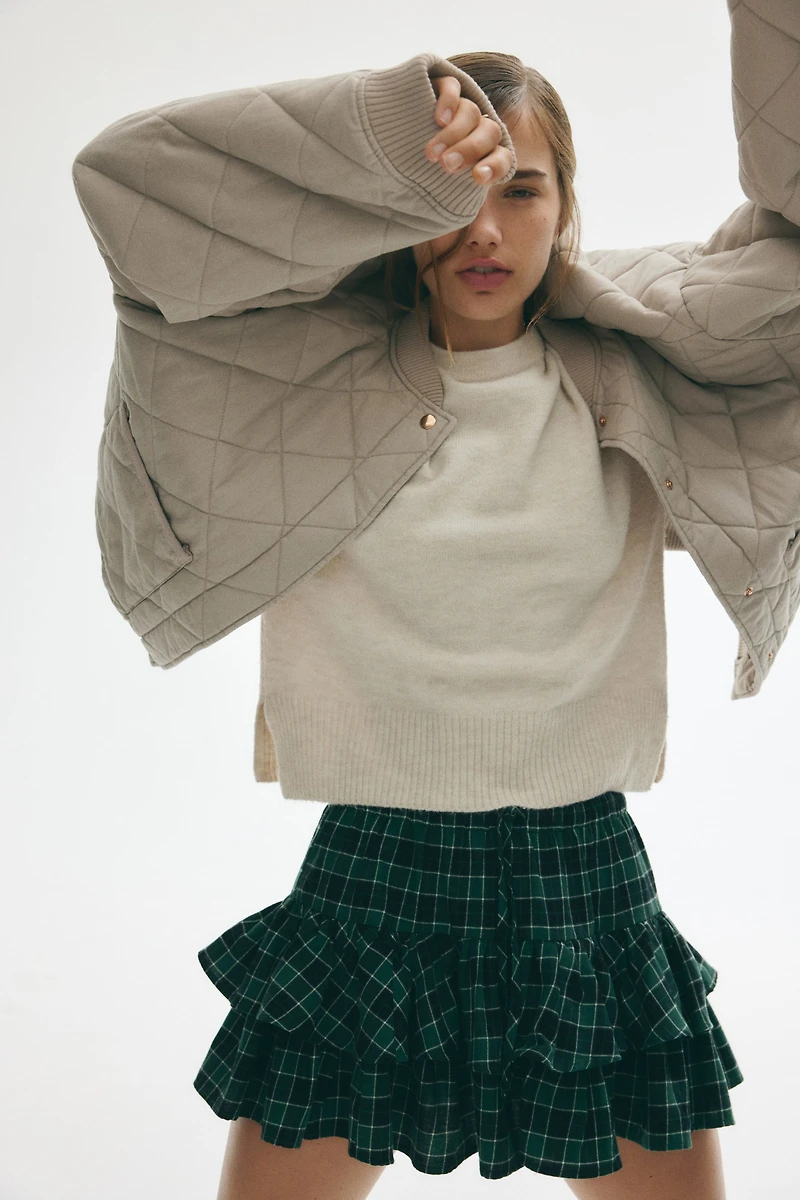 Quilted Bomber Jacket