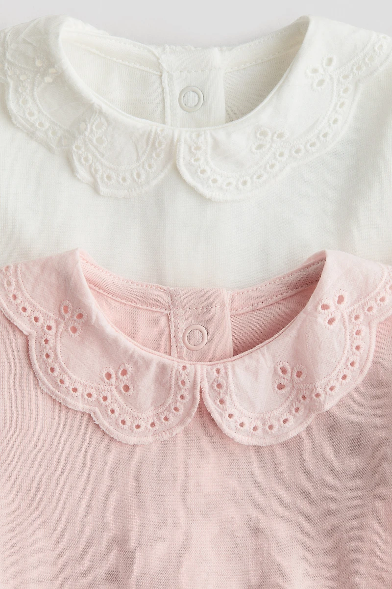 2-Pack Embroidered-Detail Bodysuits