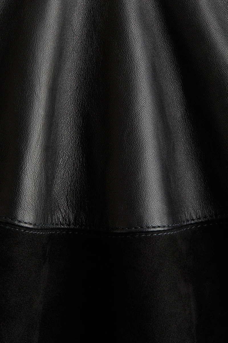 Leather Mini Circle Skirt