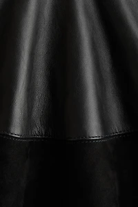 Leather Mini Circle Skirt