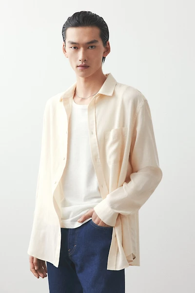 Chemise coupe classique en lyocell mélangé