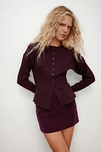 Textured-Knit Cardigan