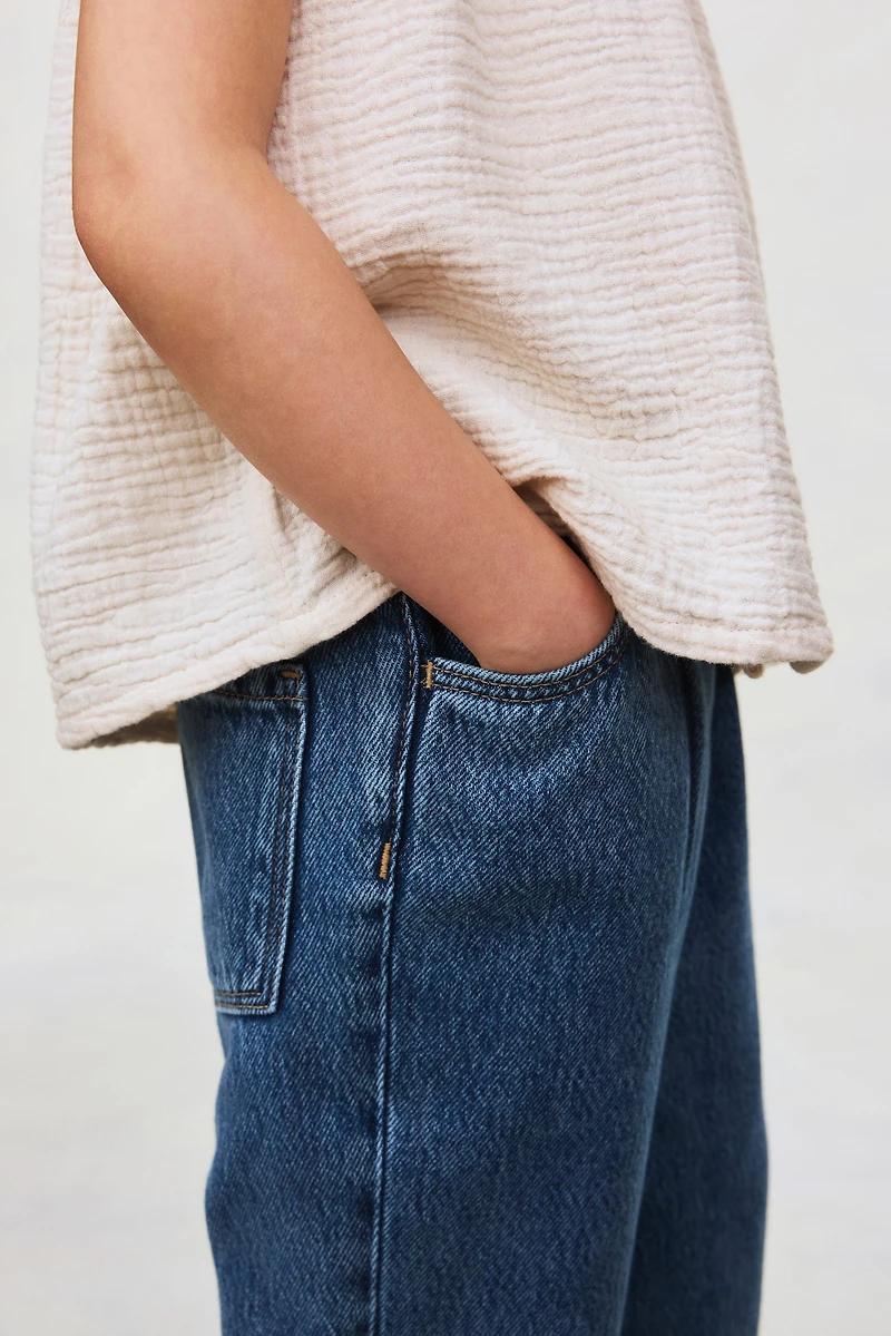 Jean à jambes larges