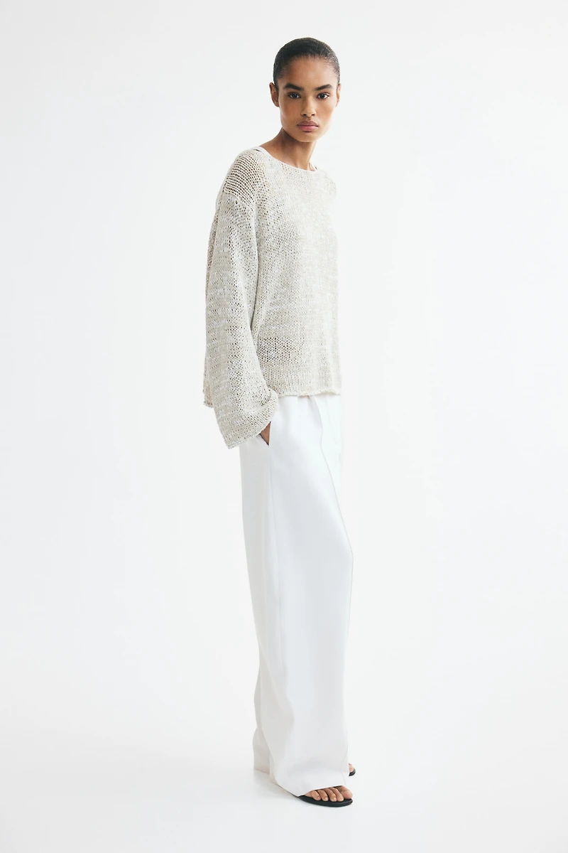 Chandail grande taille en tricot texturé