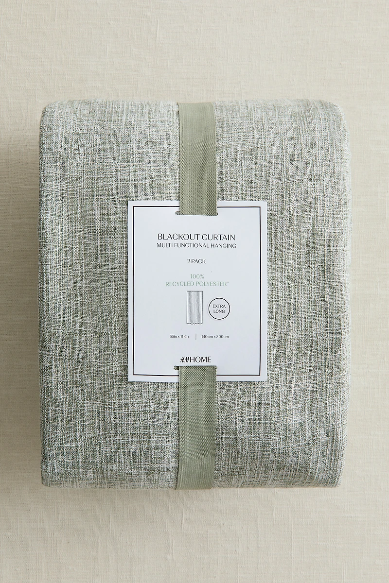 2-Pack Long Blackout Curtain Panels