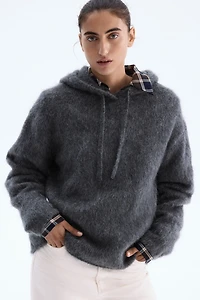 Mohair-Blend Hoodie