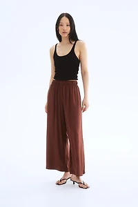 Pantalon court à taille élastique