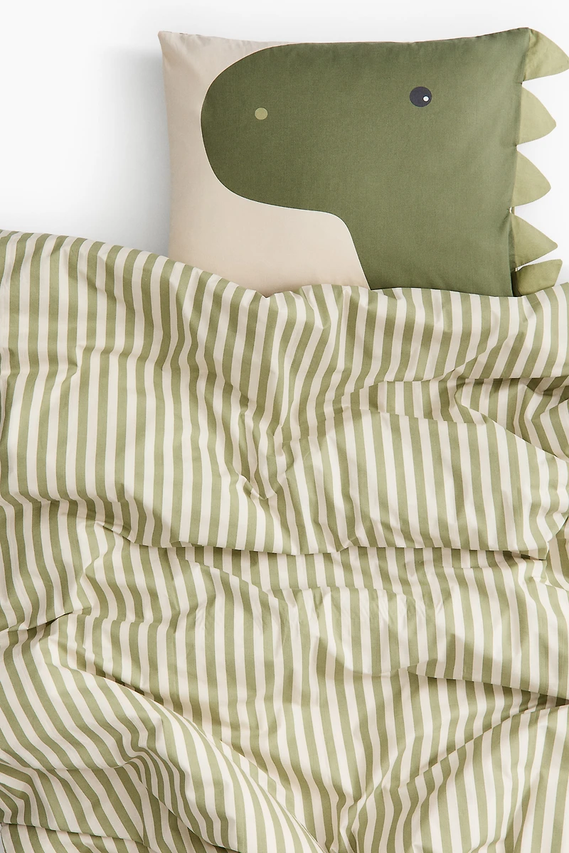 Patterned Cotton Twin Duvet Cover Set