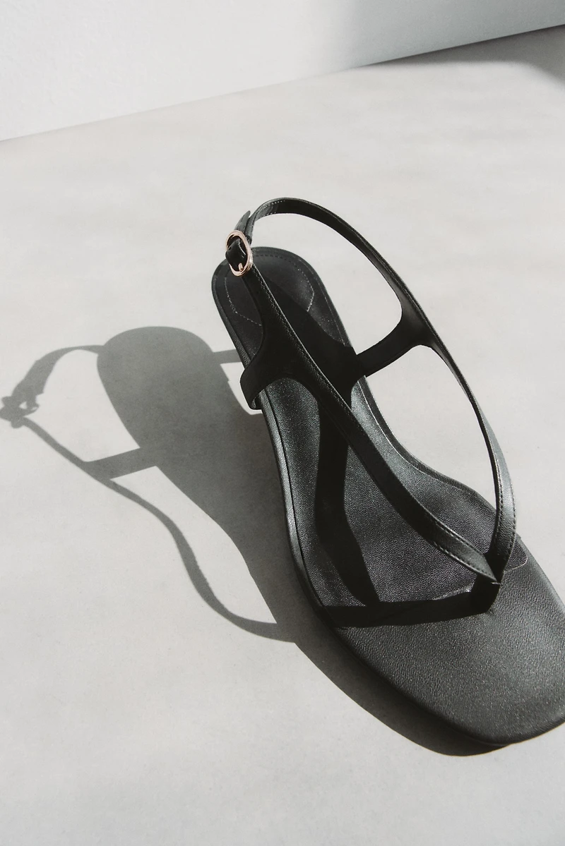 Kitten-Heeled Sandals