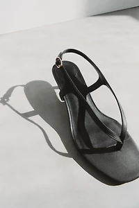 Kitten-Heeled Sandals