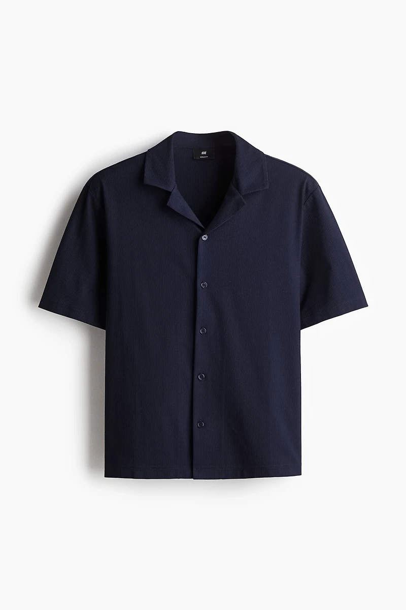 Regular-Fit Ribbed Resort Shirt