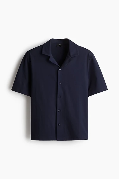 Regular-Fit Ribbed Resort Shirt