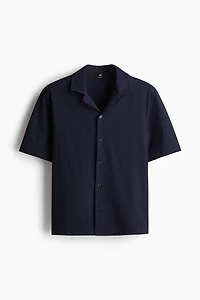 Regular-Fit Ribbed Resort Shirt